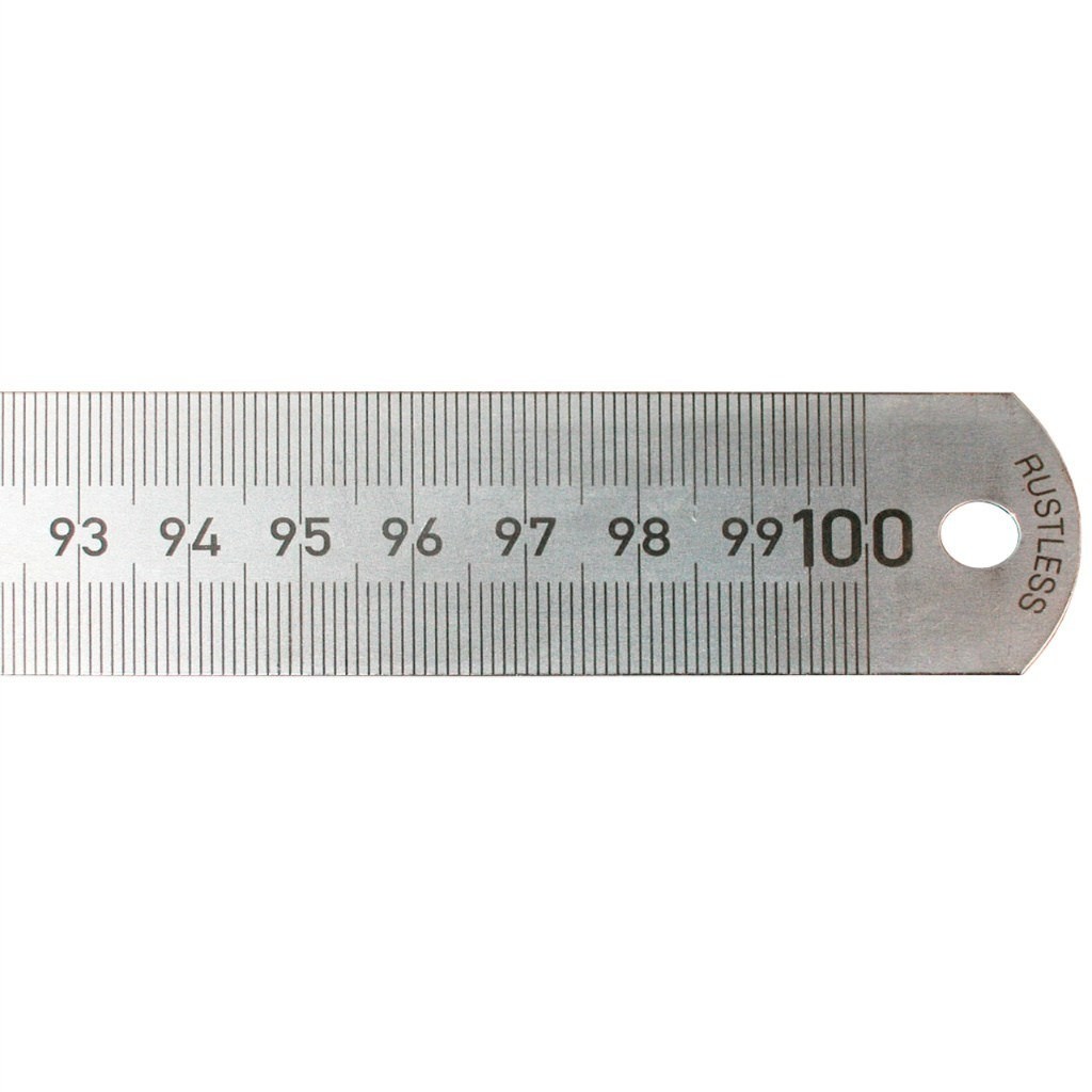 BMI Przymiar stalowy liniał 1000 mm podział co 1/2 mm 1620325