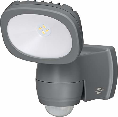 Brennenstuhl reflektor LED na baterie, LUFOS/bezprzewodowy, z baterią i czujnikiem ruchu (IP44, 4 super jasne diody LED LG SMD, 210 lumenów), szary