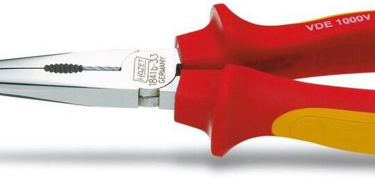 Hazet Szczypce z płaskim noskiem VDE Wygięte pod kątem 45° 200 mm 1841BVDE-33