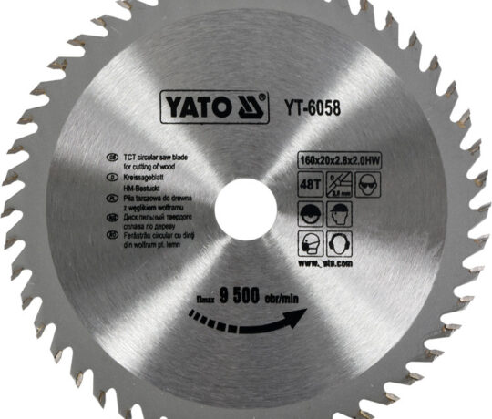 YATO PIŁA TARCZOWA Z WĘGLIKIEM 160X48X20 MM (YT-6058)